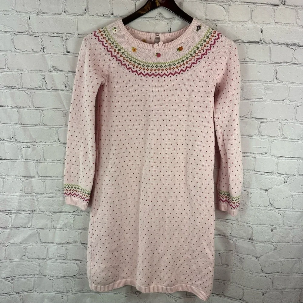gymboree 2007 pink sweater dress sz 12 100% Cotton